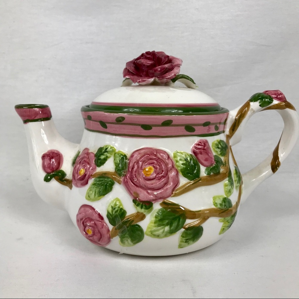 Harry & David Limited Edition English Rose Teapot